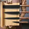 Kitchen Storage Double Side Holder Strong Magnet Magnetic Knife Multifunction Stand Bamboo Block Mount