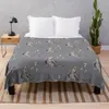 Blankets Singing Cockatiel - Happy Bird With Music Notes Throw Blanket Camping For Sofa Thin Winter