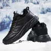 Casual schoenen Winter groot formaat 48 MANNEN Runnen pluche warm gevoerde tenietmasculino mode veter-up mannelijke jogging sneakers zwarte all-match