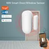 Rilevatore Tuya Smart Life WiFi Sensore Porta Porta aperta / Rilevatori chiusi Finestra di allarme Home App compatibile con Google Home Alexa