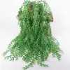 Decorative Flowers 94 CM 5 Branches Simulation Wicker Willow Bamboo Leaves Rattan False Tree Home Decoration Green Leaf Plants Wall Hanging