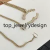 Lyxig högkvalitativ designer märke kanal halsband kristall pärla design märke bokstav hänger choker halsband kedja smycken tillbehör koppar material