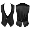 Men's Vests Gothic Men Vest Medieval Renaissance Short Halloween Costume V-neck Retro Cosplay Stage Waistcoat Party Victorian Cloth