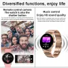 Guarda New Smart Watch Women Men Bluetooth Chiamate 7 giorni Previsioni meteorologiche Monitoraggio del sonno cardiaco Smartwatch per iOS Android Watch