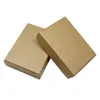 Presentförpackning 30st/parti 15 storlekar Brown Kraft Paper Packaging Box Craft Smycken Handgjorda förpackning Patell godis Snack Carton