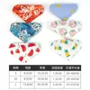 Vestuário para cães pet bandana lenço de fruta padrão de babadores elegantes acessórios de lençóis para cães pequenos médios grandes