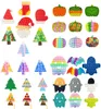 Toys Christmas Halloween Pumpkin Ghost Tree Stocking Fese Mitten Forta Bolle Tie Dye Xmas Babbo Clausola Cappelli Caponi Finger Puzzle4449777