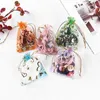 ギフトラップ100pcs/lot bronzings Organza Bag Jewelry Packaging Beam Yarnネットオーガナイザープレゼントウェディングパーティーポーチ