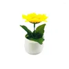 Decorative Flowers Artificial Sunflower Bonsai Plants Fake Flower Potted Desk Living Room Ornaments Home Decoration