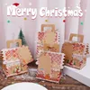 Wrap regalo 5/1ps Casa di Natale Forma Candy Box Babbo Natale Packaging favorevole con tag di corda Merry
