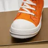 Buty chodzące High Street Brand Sneaker Orange Horsehair Men Lace-up Grube Soled Top Kobiety