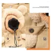 Portadores de gatos excelente decoración de oso de dibujos animados bolsillo de hombro para perros lienzo de bolsillo de bolsillo multipropósito