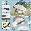 雨の日に雨や雪の犬の旅行ツールを歩くための犬のアパレルペットアクセサリー透明調整可能なC字型の傘