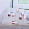 Garrafas de armazenamento Girotor de vidro fosco vazio de frascos de óleo essencial frascos com pipetas perfumes