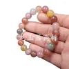 Strand Jade Persimmon Red Colorful Agate 8mm Round Bead Bracelet