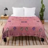 Coperte di lancio in stile marocchino tradizionale orientale rosa per divano sottile soffice