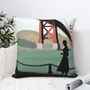 Pillow Vertigo Golden Bridge Illustration By Burroi Throw Couch Pillows Custom Covers