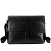 Briefcases PU Leather Men'S Briefcase Male Executive Document Shoulder Vintage Business Work Messenger Crossbody Side Designer Caddy Bag
