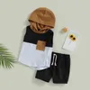 Kleidungssets Kleinkind Sommer Baby Boy Ärmeln und Cotton Hoddie Tracksuits Top Born Outfit Clodtasche Short Hosen 2pcs