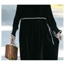 Casual Dresses Original Design Silk Velvet Women's Dress Long Sleeve Big Swing Skirt Large Size 4XL Fat Girl 100KG Youth Fashion