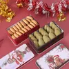 Gift Wrap 1pc Metal Christmas Box Rectangle Tins For Candy Cookies Great Card Packaging Kids Party Supplies Storage Case