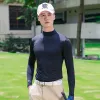 Shirts TTYGJ Men's UV Shirt LongSleeved Sun Protection Golf Tshirt Men's High Elastic Underwear Ice Silk Cool Golf Clothing