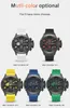 Montre-bracelets Megir Black Silicone Sports Watch Men Militar Military Quartz Watches Imperproofing Luminal Calendar Chronograph Clock Reloj Hombre