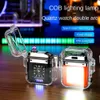 Hot Watch Plasma Electricer Ligher Rechargaine USB -фонарик 2 Арки водонепроницаемые ветроизоталенные на открытом воздухе светлый мужской прохладный подарок