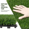 Fleurs décoratives Smilemart 27pcs Grass artificiels entrelacés Turf Tile Decor Green Lawn