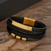 Bracciale intrecciato da uomo classico Nuovo braccialetto a mano Multiyer Combination Accessori di moda di moda