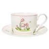 Cups Saucers Tulip Cup And Saucer Ins Ceramic Coffee Suit French Afternoon Tea Advanced Sense