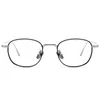 Lunettes de soleil Frames Katkani Retro Round Pure Titanium Men's Eyeglass Cadre Ultra Llight Optical Prescription Femme 10518