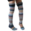 Chaussettes de femmes de haute qualité pour femmes tricots adultes adultes hiver loisir Style mixte couleurs mixtes knee-hauts bas bas