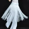 Stage Wear Stretch Sequins Long Tassel Waist Chain Belly Dance Ornament Dynamic Accessories Performance Prop