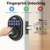 Verrouiller Smart Dead Bolt Lock Tuya Bluetooth Empreinte digitale Electric Lock Support Temporaire distant Mot de passe temporaire pour la porte en bois 904F