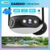 Cameras 4K 8MP Double Lens WiFi IP Camera 4MP 180 ° Angle Angle Caméra panoramique Détection humaine Caméra de sécurité P2P ICSEE