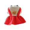 Vêtements de chien Dogs Vêtements Petit animal de compagnie robe rouge costume de Noël