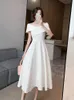 Elegantes Abendkleid für Frauen ärmellose Modefee Geburtstagsfeier Solid Midi 2024 Sommer sexy Verlobungskleider 240327