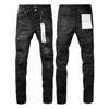 Paars voor hoogwaardige modeheren jeans Cool Style Designer Pant Distressed gescheurde Biker Black Blue Jean Slim Fit Motorcyc Stretch