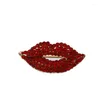 Broches 2024 Red Color Lèvres pour femmes Fashion Fashion Sexy Mouth Broche Broche Bijoux Bijoux Cadeau