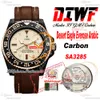 Carbon Desert Eagle Everose Arabic SA3285 Automatisk herrklocka Diwf V2 Rose Gold Dial Brown Nylon Super Edition Samma seriekort Puretime Reloj Hombre Ptrx