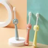 2024 3pcs Enfants Cartoon Brosse à dents Bébrom Girls Garçons Fesure dentaire Araflue Brosse Brosse Enfants Nettoyage Super Soft Baby Devicesoft Baby Brush Brush