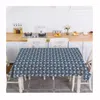Tavolo in tessuto in lino di lino di lino di lino cover di polvere resistente al calore resistente alla sala da pranzo cucina a più dimensioni