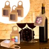 Gift Wrap 25Pcs Foldable Wine Candy Boxes Visible Window Kraft Paper Box Decorative Hanging Xmas Party Supplies