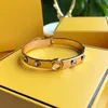 Nuevo estilo Bracelets Precision Edition de alta calidad Gold Silver Diamond Rose Bangle Titanium Hombre Hombre Mujer Diseñador de lujo Joyería de boda Joyería
