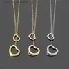 Дизайнерское ожерелье бренда мода The-Heart Новый продукт роскошный Hollow Out одиночная подвеска для двойной любви 18K Gold Высококачественные ювелирные изделия