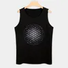 Les débardeurs masculins Flower of Life - Sacred Geométrie Star Cluster Top Menles sans manches T-shirt T-shirt pour l'homme