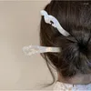 Hårklipp vintage kinesisk stil acetat harts pinne för kvinnor tallrik hårnålar klipp stift huvudkläder bröllop smycken tillbehör