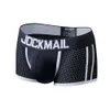 Jockmail 4pcs Man Underpants Boxershorts Men Boxers Male Besemable Ice Silk Mesh Quick Driny Mens Panties Boxer 240328