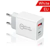 18W PD Charger Dual USB Quick Charger USB QC3.0 Typ C Wall Charger 12W US/EU/UK Plug Wall Adapter för iPhone 14 Mobiltelefon